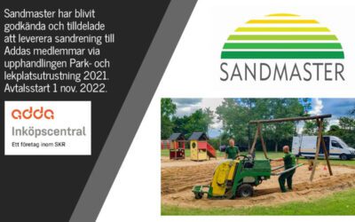 Sandmaster levererar sandrening till Sveriges Kommuner och Regioner